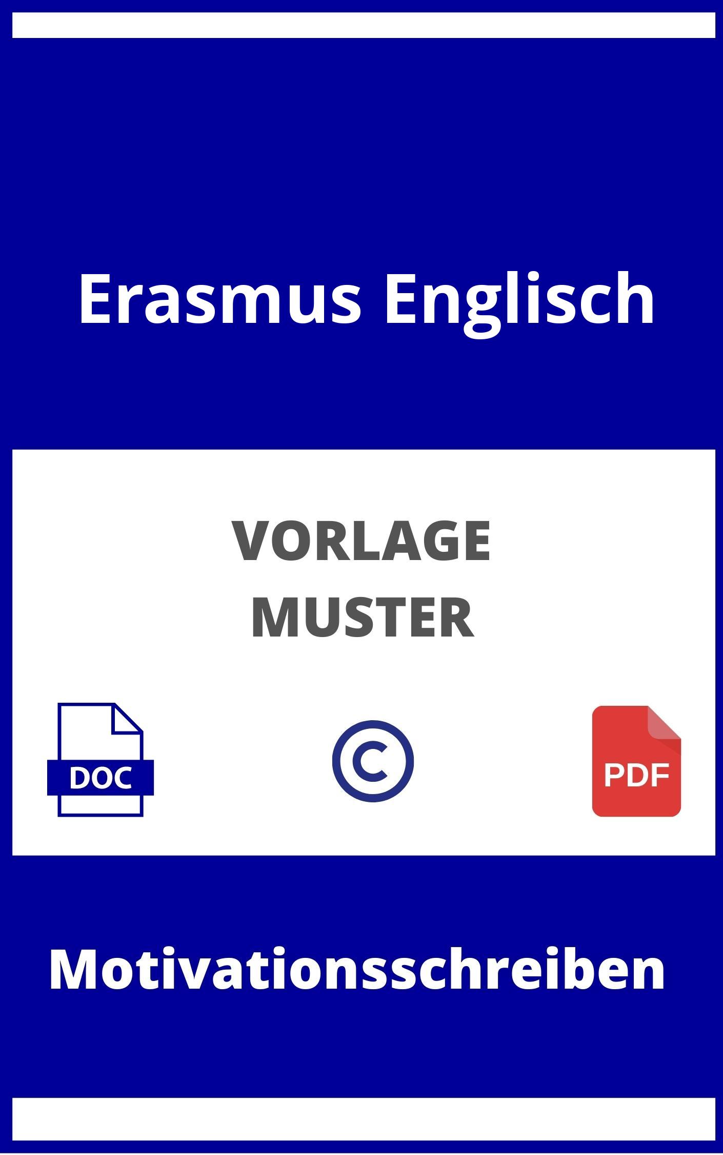 Motivationsschreiben Erasmus Englisch