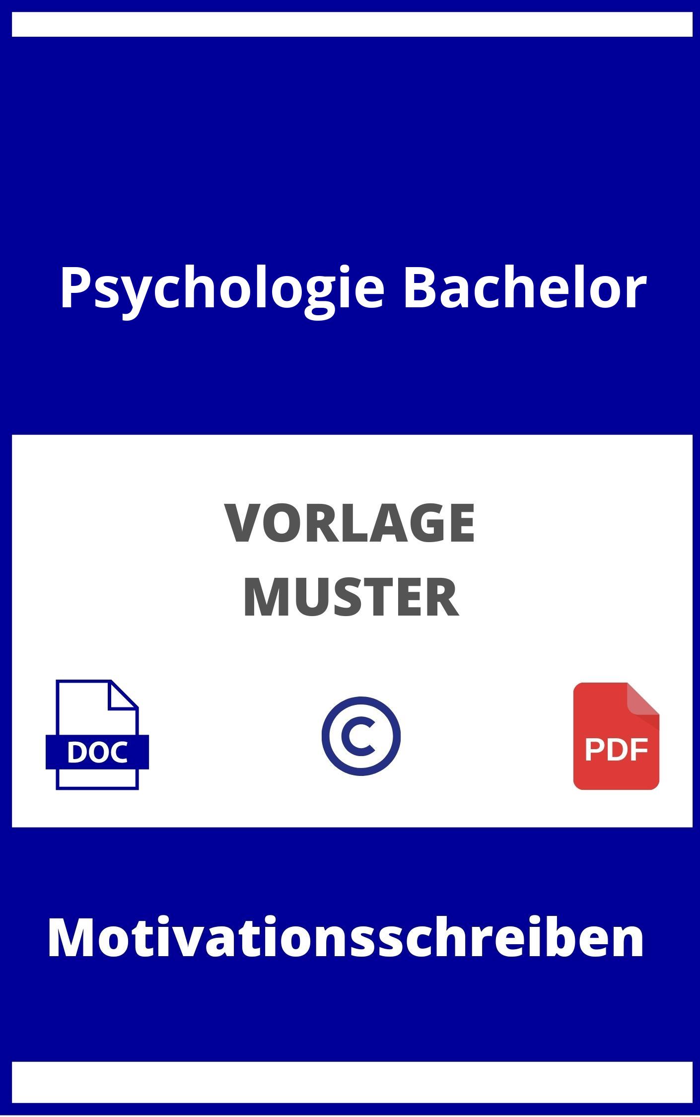 Motivationsschreiben Psychologie Bachelor