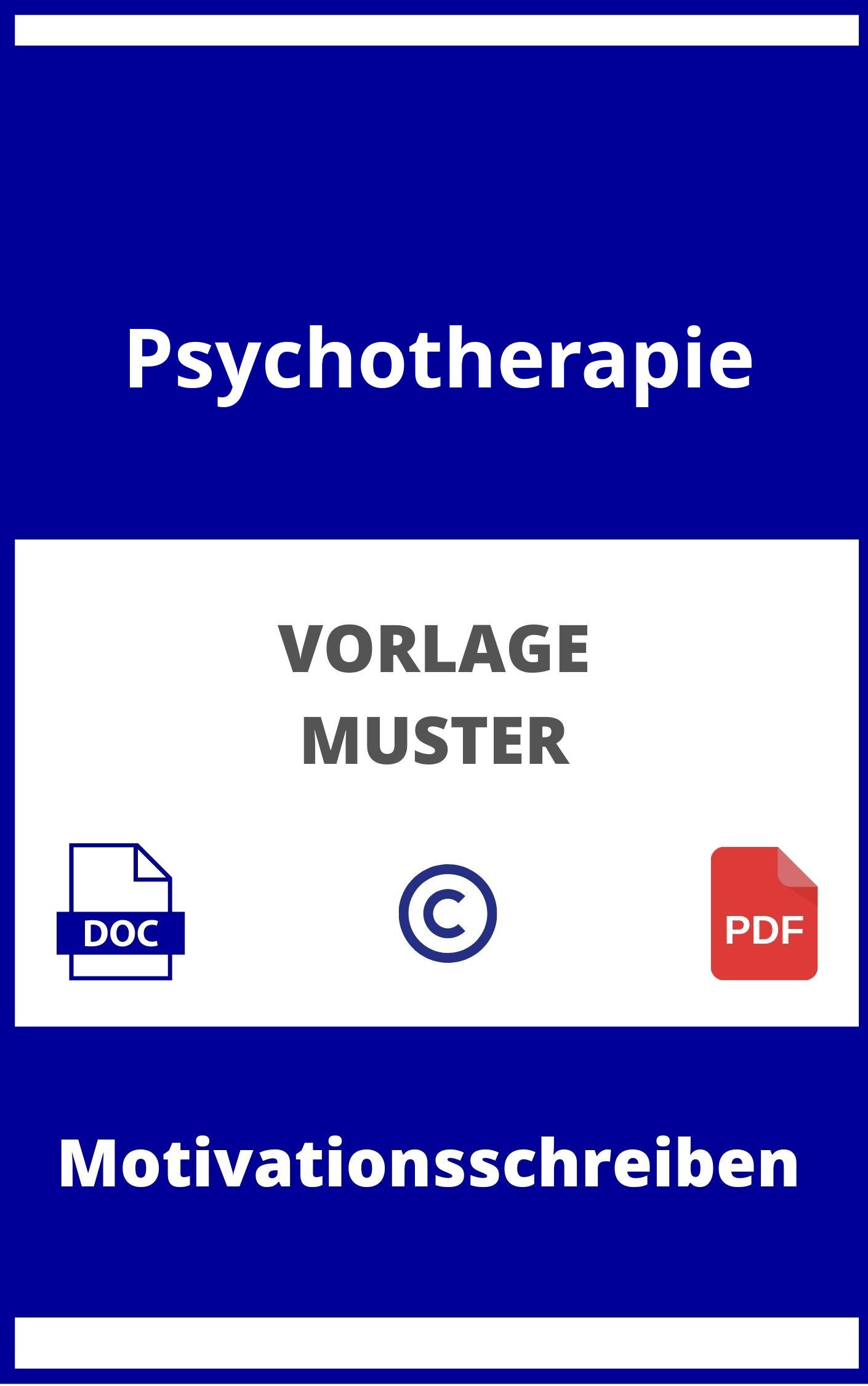 Motivationsschreiben Psychotherapie
